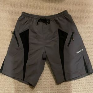 Santic MTB Cycling Shorts Mens Size XXL 2XL Gray Black